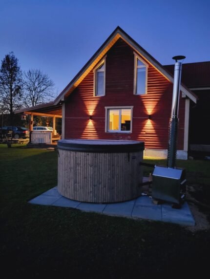 LUTHOR 3DG - FIBERGLASS 3D Granit HOT TUB 6-8 SEATER 1.8M WITH EXTERNAL HEATER